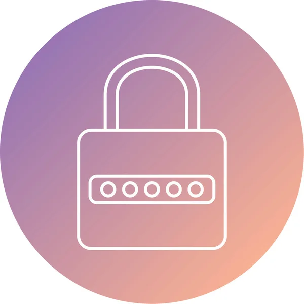 Padlock Web Icon Simple Illustration — Stockvektor