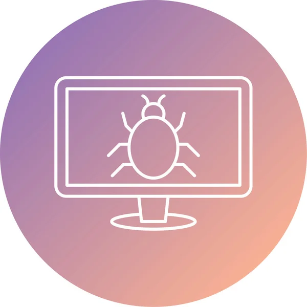 Bug Vektor Symbol Editierbare Umrisssymbole Für Web Und Mobile — Stockvektor