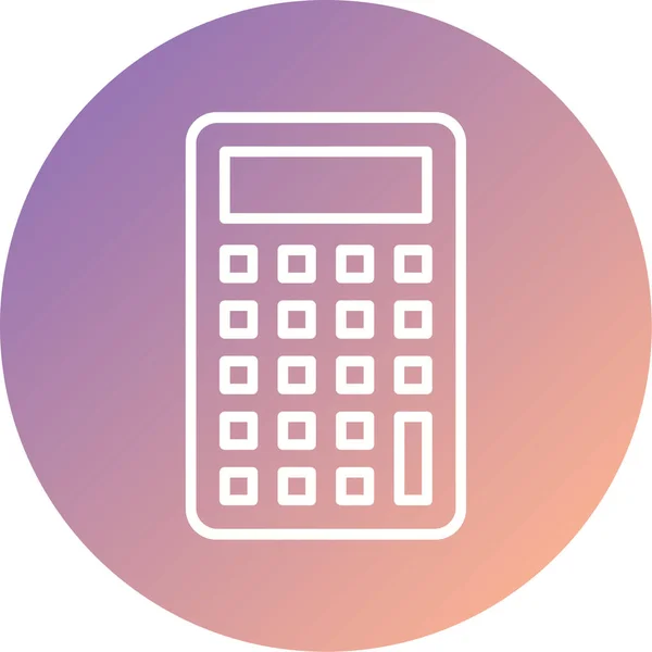 Calculadora Icono Vector Ilustración — Vector de stock