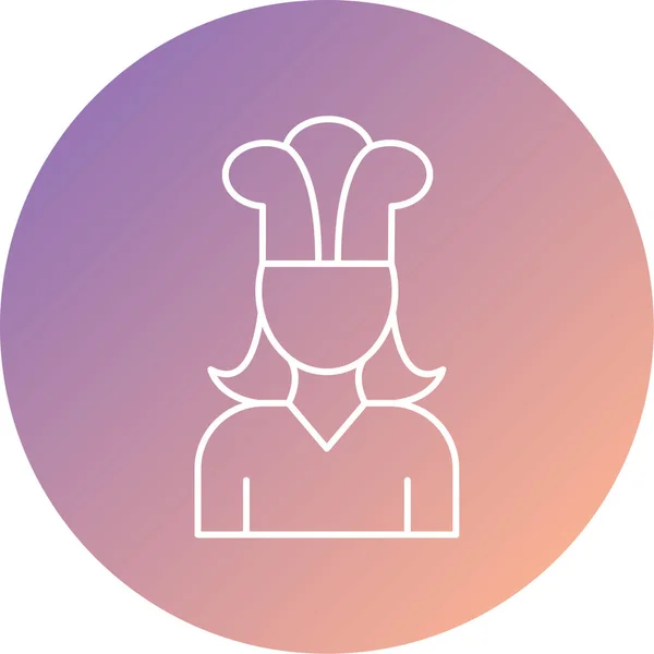 Illustrazione Vettoriale Dell Icona Dello Chef — Vettoriale Stock