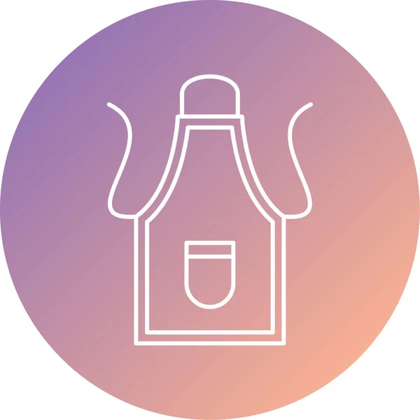 Unique Apron Icon Vector Illustration — Image vectorielle