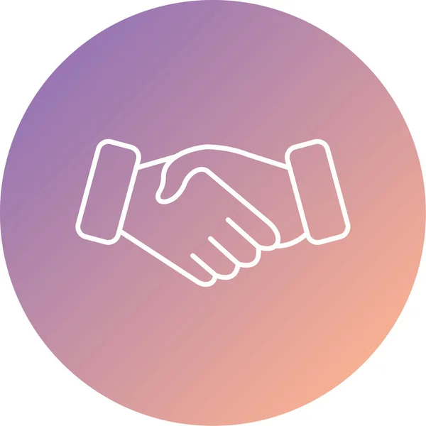 Handshake Web Icon Simple Illustration — Stock Vector