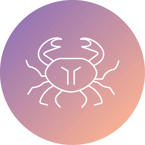 Crab Web Icon Simple Illustration — Stock Vector