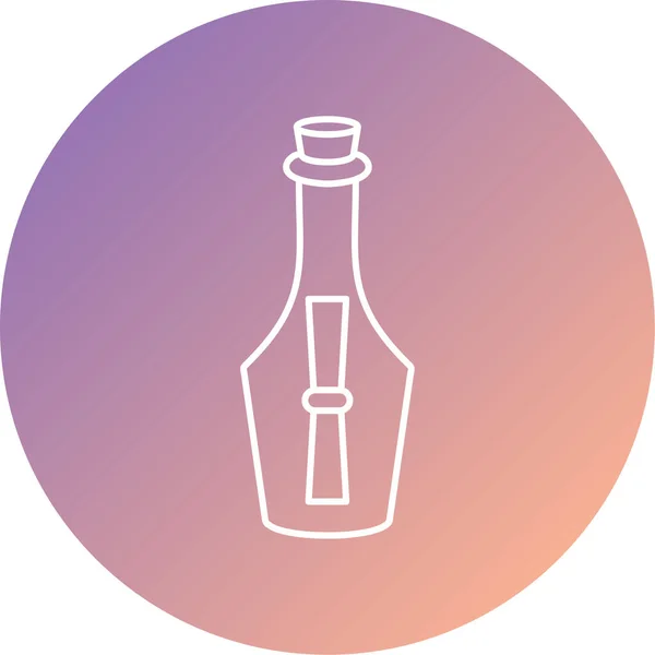 Векторная Иллюстрация Иконы Бутылки Вина — стоковый вектор