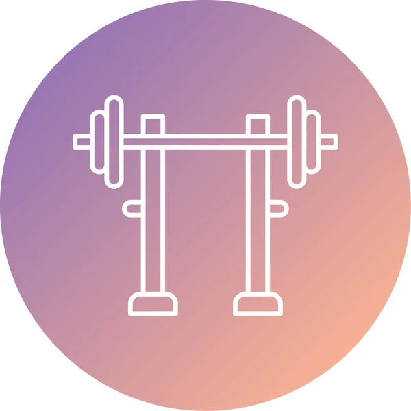 Barbell Vector Glyph Icon — Stok Vektör