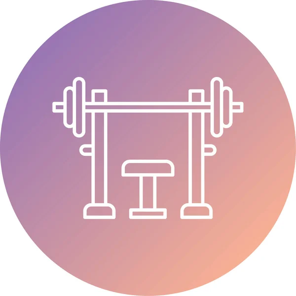 Gimnasio Icono Web Vector Ilustración — Archivo Imágenes Vectoriales