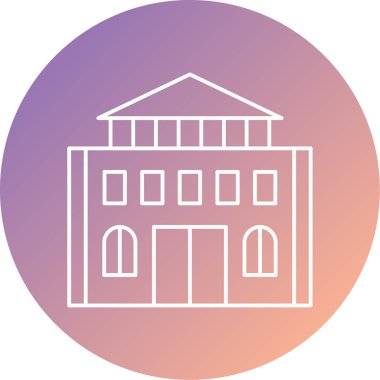 Modern yapı simgesinin vektör illüstrasyonu