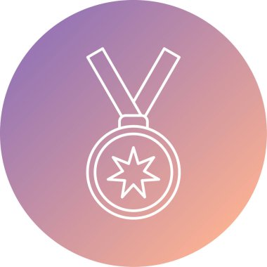 Madalya. Web simgesi basit illüstrasyon