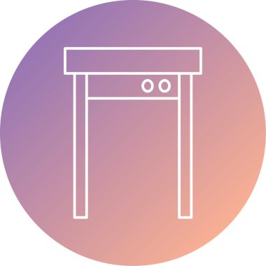 Metal detektör simgesinin vektör çizimi