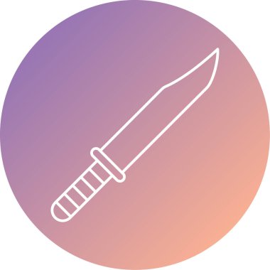 Ortaçağ bıçak vektör simgesi