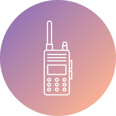 Radyo vektörü ince çizgi simgesi