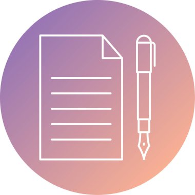 Belge. Web simgesi basit illüstrasyon