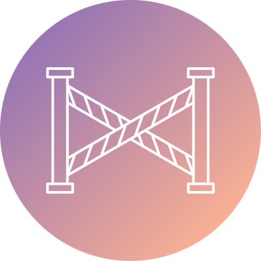 bariyer vektör simgesi modern illüstrasyon