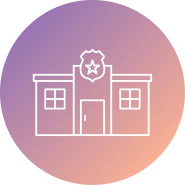 Modern Polis Karakolu simgesinin vektör illüstrasyonu