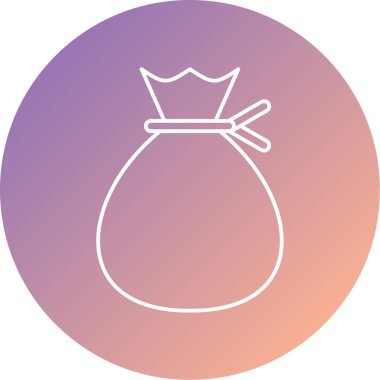 çuval simgesi soyut arkaplanda izole edildi