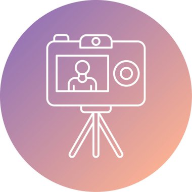 Kamera simgesinin vektör illüstrasyonu