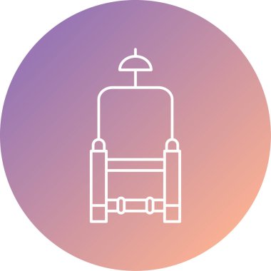 Sandalye simgesinin vektör illüstrasyonu