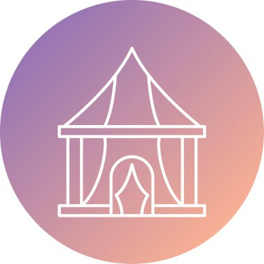 vector illustration of modern tent icon