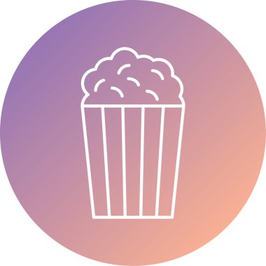 patlamış mısır ikonu vektör illüstrasyonu