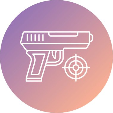 Bir silah simgesinin vektör illüstrasyonu