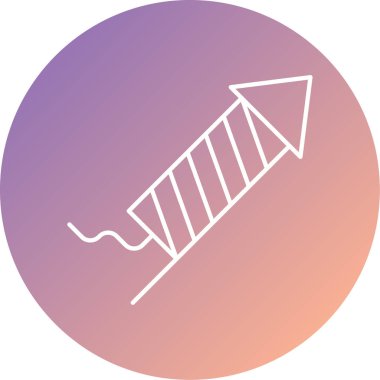 Eşsiz havai fişek vektör çizgisi simgesi