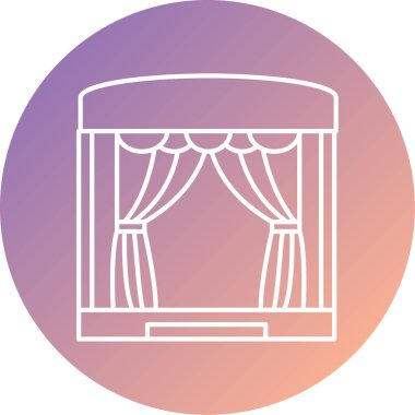 Tiyatro ikonu vektör illüstrasyonu