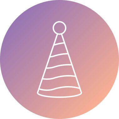 Bir koni simgesinin vektör illüstrasyonu