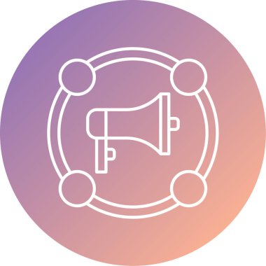 Bir megafon simgesinin vektör çizimi