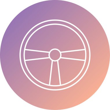 Bir direksiyon simgesinin vektör çizimi