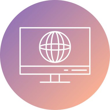 vektör lcd simgesi illüstrasyonu