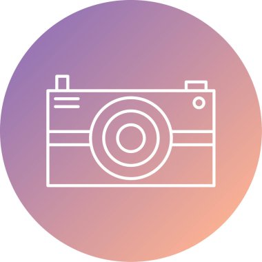 Benzersiz vektör glyph kamera web simgesi