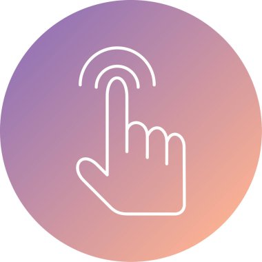 Parmak imleci. Basit resimleme