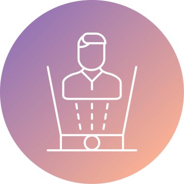 Bir projektör simgesinin vektör illüstrasyonu