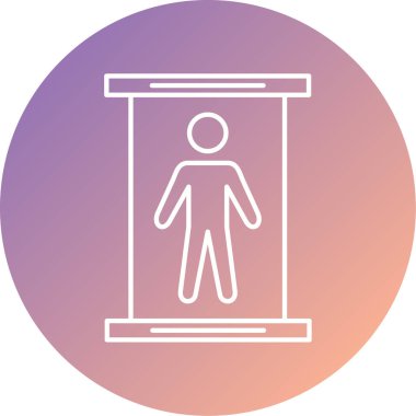 Sunum Vektörü Glyph Simgesi