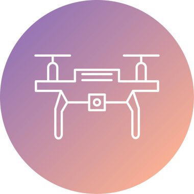 Drone. Web simgesi vektör illüstrasyonu