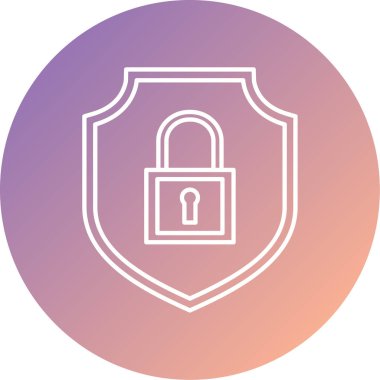 Modern güvenlik simgesinin vektör illüstrasyonu