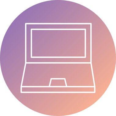 Modern dizüstü bilgisayar simgesinin vektör illüstrasyonu