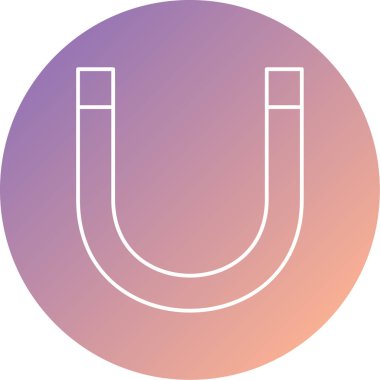 Mıknatıs Web simgesi basit illüstrasyon