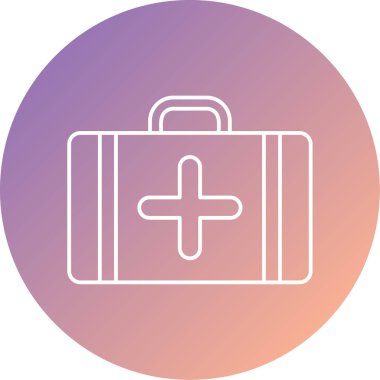 tıbbi çanta ikon vektör illüstrasyonu