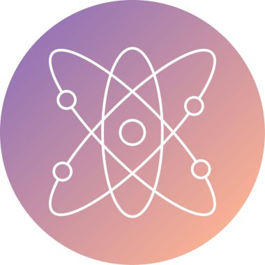 atom. Web simgesi basit illüstrasyon