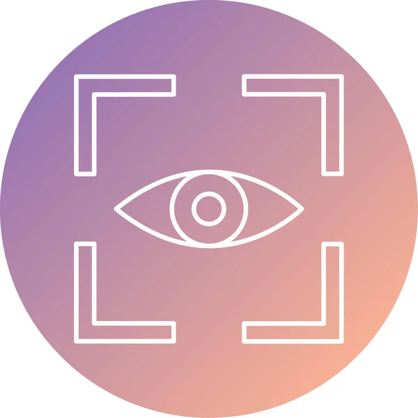 Beautiful Eye Vector Line Icon — Stockvektor