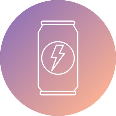 Enerji içeceği web simgesi basit illüstrasyon