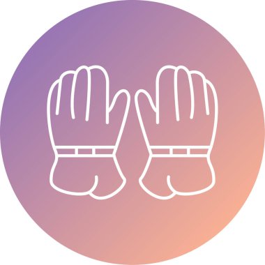 Eldiven simgesi vektör illüstrasyonu