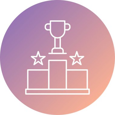 Kazanan podyum. Basit illüstrasyon