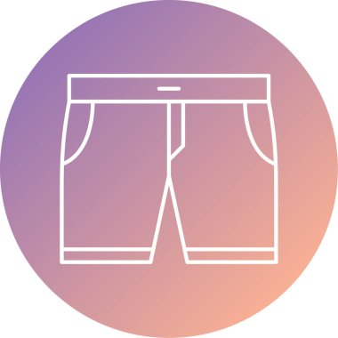 Şort. Web simgesi basit illüstrasyon