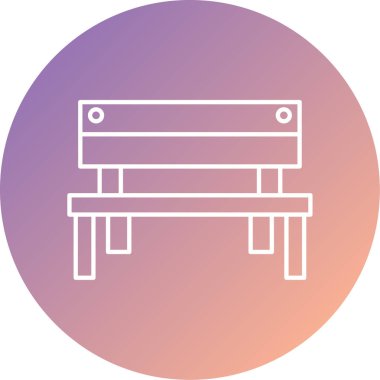 Yedek kulübesi Web simgesi basit illüstrasyon