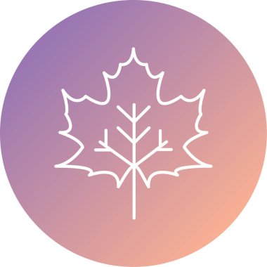 Akçaağaç yaprağı web simgesi basit illüstrasyon