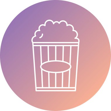 patlamış mısır vektör simgesi modern basit illüstrasyon