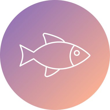 balık ağı simgesi basit illüstrasyon