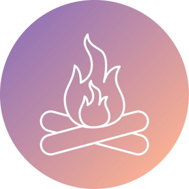 Ateş vektörü simgesini ateşle